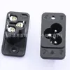 Enchufe de Alimentación de CA Certificado UL Tipo C6 Entrada para Electrodomésticos Enchufe Flor de Ciruelo Mickey Mouse con Agujero Fijación por Tornillo C04