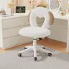 Cadeira de Banheiro para Quarto com Encosto na Cor Creme, Banqueta Moderna para Toucador, Cadeira Minimalista de Luxo Leve para Casa, Manicure