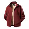 Chaqueta de polar con capucha para hombre, sudadera casual de polar engrosada para otoño e invierno, corte holgado, talla grande, prenda exterior de polar sherpa