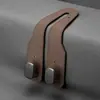 Gancho Doble para Respaldo de Asiento de Coche al por Mayor, Gancho Pequeño de Metal y Gamuza para Asiento Trasero, Gancho Portatelefono para Coche