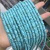 Turquesa azul otimizada natural espaçador 2*4mm disco de ângulo reto conta plana conta roda de turquesa acessórios para joias diy junta