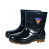 Botas de lluvia antideslizantes para hombre, botas de lluvia cálidas de media pantorrilla con forro de vellón, zapatos impermeables, zapatos de goma para cocina, cubrebotas, zapatos para lavado de autos y pesca, botas cortas para mujer