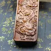Regla de Madera de Azufaifo Rayada Naturalmente, Adorno de Token del Cubo de Puntos Kui Xing, Pie de Mano, Artesanías de Talla en Madera, Completamente Tallado a Mano
