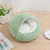 Nido de gato nido cálido perro pequeño perro concha invierno semi-cerrado otoño alfombrilla cama para gato cama cálida para gato##