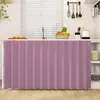 Cortina para gabinete de cocina, impermeable y a prueba de aceite, oculta el desorden, cortina para puerta de gabinete, cortina retráctil a prueba de polvo para artículos varios y zapateros, no requiere perforación