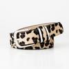 Cinturón nuevo para dama con estampado de piel de leopardo, hebilla de aguja de doble anillo, estilo europeo y americano Joker para jeans, cinturón de nicho para dama al por mayor