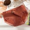 Venta al por mayor transfronteriza al contado Pantalones de burbuja de diez colores Braguitas de cintura media para mujer Lazo Encaje transpirable Sin costuras Ropa interior para niña