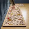 Tapetes de Cozinha Estilo Americano São Absorventes de Água, Absorventes de Óleo, Antiderrapantes, Fáceis de Manter, Resistentes a Manchas, Versáteis e Podem Ser Personalizados