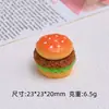 Delicioso Hambúrguer Estéreo Brinquedo Alimentício Joias DIY Feitas à Mão Acessórios Cola de Creme Resina Pequenos Acessórios Material para Grampo de Cabelo Pacote