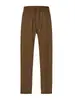 Pantalones casuales para hombre de verano, transpirables, de ajuste holgado, cintura alta con cordón, tejido de sarga de imitación de algodón, transfronterizos europeos y americanos
