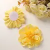 Tela brillante de temperamento estilo pintura al óleo retro, satén, camelia, clip lateral DIY, cuerda para el pelo, tocado, corsage, accesorios de flor