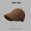 Zhao Lusi mismo gorro de pescador de lana para mujer que hace que la cara parezca pequeña otoño e invierno cálido ala ancha gorra con visera combina con todo sombrero de cubo