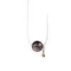 Collar de Bola de Cristal Transparente Etéreo Francés Perla para Mujer Temperamento Suave Lujo Ligero Exquisito Sentido del Diseño de Nicho Cadena de Clavícula