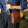 Bolsa de Teléfono Móvil de Cuero Genuino, Bolso de Hombro Nuevo y Moderno, Bolso de Teléfono Móvil de Moda para Mujer, Cuero Suave, Bolso Cruzado Versátil Europeo y Americano