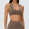 Top de Yoga Halter de Cuello Profundo en V para Mujer con Almohadillas Extraíbles en el Pecho, Sujetador Deportivo de Fitness para Pilates con Diseño de Triángulo Hueco en la Espalda