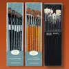 Conjunto de Pincéis de Arte com Pelo de Lobo, Pelo de Esquilo, Nylon e Pelo de Marta para Pintura com Tintas Acrílicas, Aquarela, Guache e Óleo