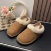 2026 Inverno Novo Plano Fosco Tendência Birkenstock Sapatos Femininos Casuais Versáteis Plus Veludo Slip-on Sem Costas Birkenstock Sapatos