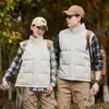 Chaleco de Algodón Relleno para Hombre Otoño Invierno Nuevo Estilo Talla Grande Holgado de Marca de Moda Versátil Ropa de Algodón Negra Chaleco Chaqueta