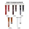 Patrón de Bambú Pintado Hebilla Magnética Correa de Cuero Adecuado para Apple Watch iWatch Generación 11 10/987Ultra/Se