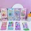 Paraíso de Criaturas Lindas Pegatinas Apilables con Relieve 3D Dibujos Animados Lindos Adornos Pequeños Hechos a Mano Pegatinas para Diario Infantil