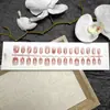 Nuevas Tiras de Uñas Pre-hechas Más Vendidas de 30 Piezas, Parches de Uñas Coloridos Electroplateados, Arte de Uñas Degradado, Uñas Portátiles Color Ojo de Gato Hielo-Transparente