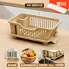 Estante de Drenaje para Fregadero de Cocina Bnbs, Estante para Platos, Cesta con Filtro de Agua para Lavar Platos y Verduras