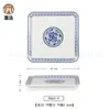 Plato de melamina imitación porcelana resistente a caídas retro azul y blanco plato de plato de acompañamiento de restaurante de restaurante plato de plato de acompañamiento de restaurante