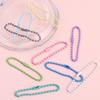 Cadena de metal de 12 cm con cuentas de color caramelo, accesorios de joyería para hacer tú mismo, etiqueta, cadena de cuentas, llavero, colgante, material