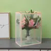Bolso nuevo con borde de flores bolsa transparente para empaquetar ramos bolsa de mano de PVC para flores bolsa de regalo con ventana bolsa floral