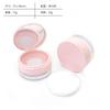 Estoque Disponível Caixa com Tampa Flip-Top de Malha Elástica para Pó Solto, Caixa Vazia Recarregável de Pó Facial 10g, Fábrica de Materiais de Embalagem Cosmética
