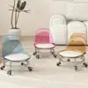 Silla de metal con rueda giratoria de acrílico para niños pequeños aprendiendo a caminar, silla pequeña para limpiar pisos, taburete doméstico para sala de estar con ruedas