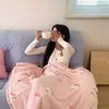 Manta de vellón de leche chal de oficina manta para siesta manta de aire acondicionado dormitorio de estudiante siesta colcha pequeña manta para sofá