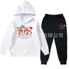 Conjunto de Sudadera de Forro Polar Otoño e Invierno 2025 para Niños y Niñas Conjunto de Dos Piezas de Sudadera Ropa Infantil Sudadera de Manga Larga y Pantalones Deportivos para Niños Pequeños