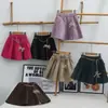 Falda de Cuero para Niñas Rantuo 2026 Nueva Falda de Línea A Primavera/Verano con Decoración de Lazo para Niñas Jóvenes, Falda Midi Casual, Transfronteriza 1