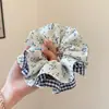 Verano Super Hada Dulce Encaje Anillo Grande para el Pelo Pequeño Fresco 2024 Nuevo de Aspecto Elegante Lazo Floral para el Pelo