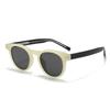 Lentes de Sol Vintage de Montura Redonda GM para Mujer TR90 Patilla de Pin 8624 Estilo Coreano Celebridad de Internet Ins Gafas de Sol Sombreadas Lentes de Sol Polarizadas para Hombre