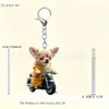Acrílico Criativo Festa de Aniversário Presente Feriado 2D Chaveiro Pingente Acessório de Mochila Novo Presente Tulipa