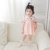 Ropa para niños Verano Nuevo Vestido para niñas Falda de conejito de manga corta para niñas Traje de verano para niñas finas