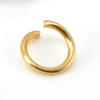 Accesorios de anillo abierto de acero inoxidable directo de fábrica, accesorios para pulsera y collar con baño de vacío de acero de titanio de oro de 18 quilates