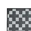 Alfombra Gruesa para RV Clásica Blanco y Negro 9*12 pies, Alfombra Geométrica para Patio a Prueba de Humedad y Moho, Alfombra Impermeable de Secado Rápido para Playa y Piscina