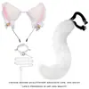 Cosplay Tiara de Orelhas de Gato Cauda de Gato Joias Feito à Mão Fofa Menina Gato Orelha de Animal Acessórios de Cabelo Conjunto de Acessórios de Cauda de Animal