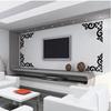 Maravilloso espejo acrílico de encaje moderno 3D estéreo, pegatinas de pared para sala de estar, techo, TV, fondo, borde decorativo de pared