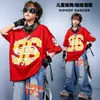 Ropa de Hip-Hop para Actuación Infantil, Trajes Geniales y Atractivos de Manga Corta Estilo Hip-Hop para Niñas y Niños, Ropa de Verano Moderna de Hip-Hop para Niños