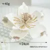 Decorações de Natal Personalizadas Flores de Natal Flores de Magnólia Simuladas Flores de Lantejoulas de Tecido de Alta Qualidade Acessórios para Decoração de Árvore de Natal
