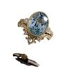 Sanjie trade 2021 Nuevo anillo de zafiro de moda estilo ins Fabricantes de joyería de compromiso para damas europeas y americanas