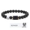Pulsera de 12 Constelaciones de Amazon, de Venta Caliente Transfronteriza, Pulsera de Piedra de Ágata de Imitación para Hombre y Mujer, Joyería de Moda de Tránsito Europea y Americana