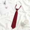 Las Personas Perezosas No Necesitan Atar Corbata Negra y Roja Estilo Japonés JK Estudiante Corbata Femenina Estilo Preppy Casual Gris Corbata Pequeña Corbata de Lazo para Camisa