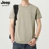 Camiseta de Manga Corta JEEP SPIRIT para Hombre Verano Americana Holgada Casual Top Marca de Moda Cuello Redondo Camiseta Retro para Hombre
