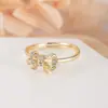 [FrancCader] Anillo de Lazo de Diseñador Francés de Lujo Ligero para Mujer, Anillo de Dedo Delicado de Alta Calidad Versátil