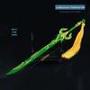 Kushiro Jie Shen Handle L 21cm Rock Green YS Alloy Modelo Ornamentos Chaveiro Pingente 21cm